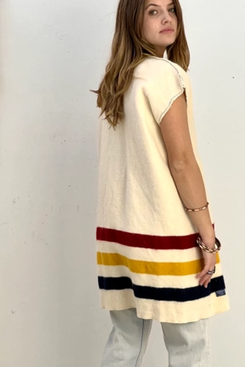 Anna Corinna Wool Hudson Bay Blanket Jacket