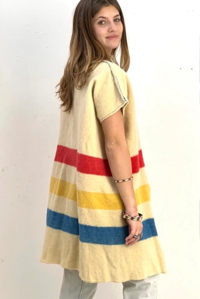 Anna Corinna Wooly Hudson Bay Blanket Jacket