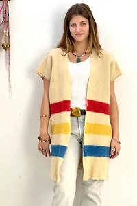 Anna Corinna Wooly Hudson Bay Blanket Jacket