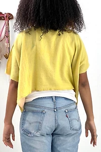 Anna Corinna Wooly Lemon Fringe Wool Jacket