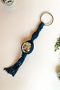 Macramé  Disco Ball Car Charm
