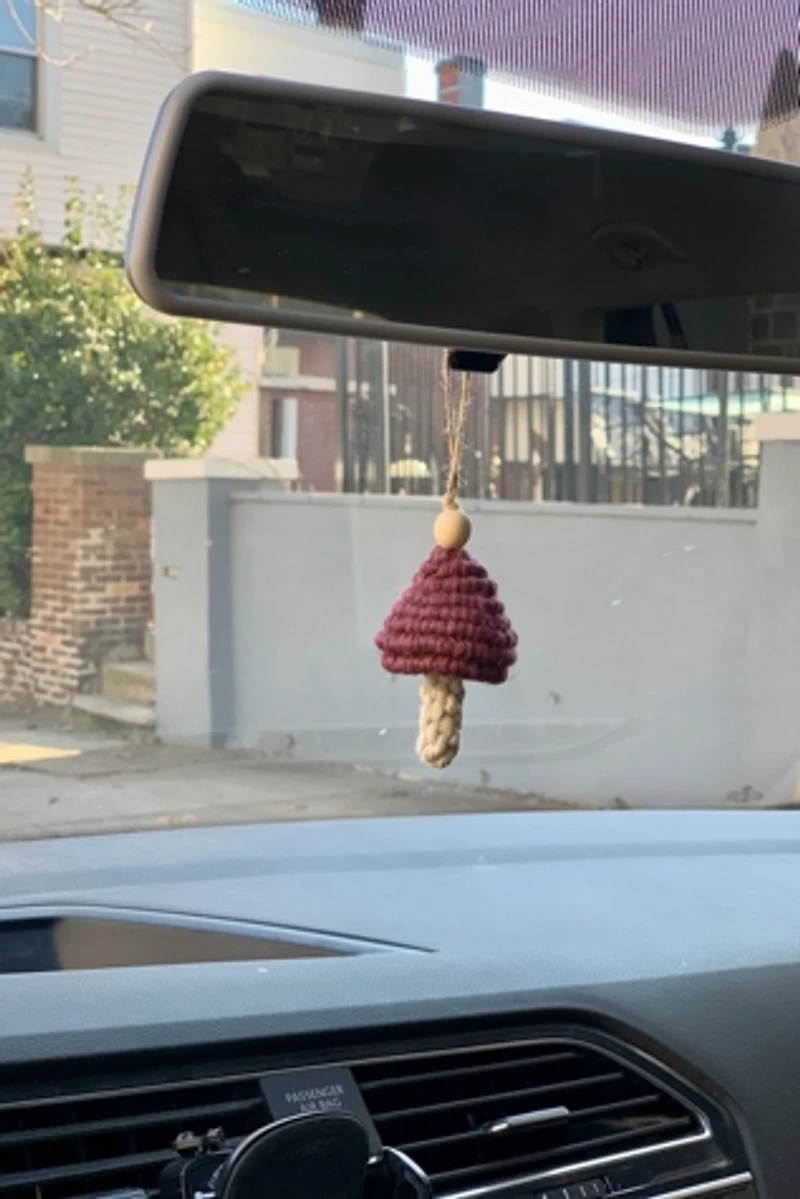 Macramé by Monday Mushroom Car Charms