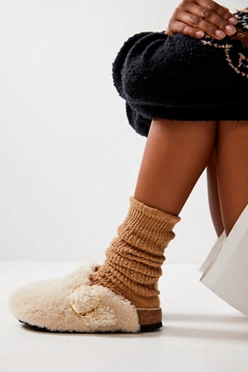 Birkenstock Boston Big Buckle Teddy Shearling Clogs