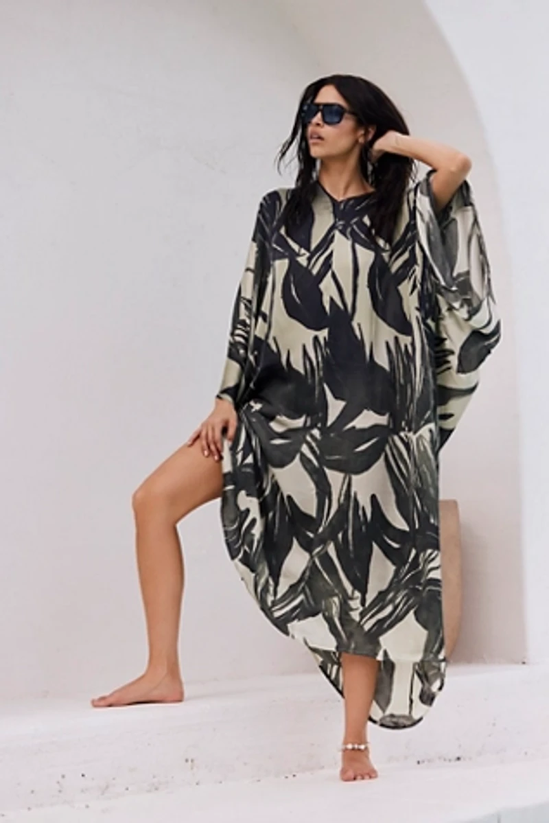 Palm Shadow Maxi Kaftan