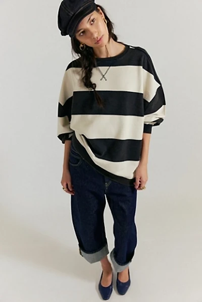 Classic Striped Oversized Crewneck