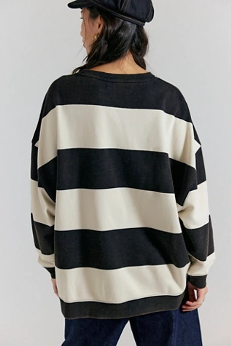 Classic Striped Oversized Crewneck