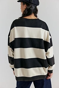 Classic Striped Oversized Crewneck