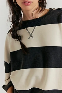 Classic Striped Oversized Crewneck