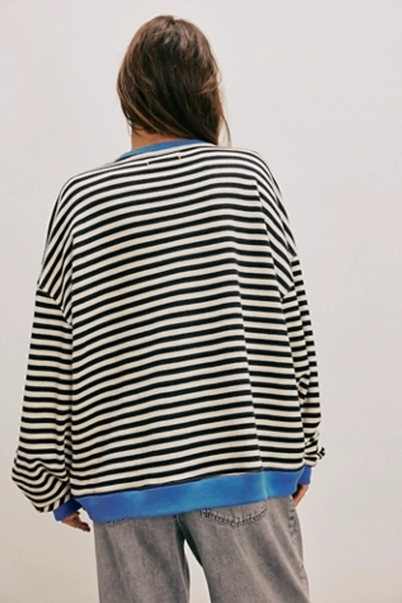 Classic Striped Oversized Crewneck