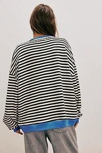 Classic Striped Oversized Crewneck