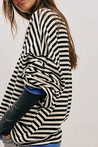 Classic Striped Oversized Crewneck