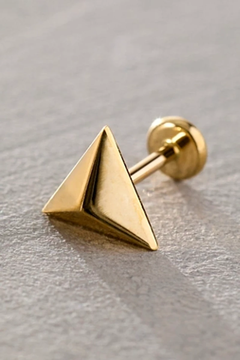 Maria Tash 7mm Faceted Triangle Threaded Stud