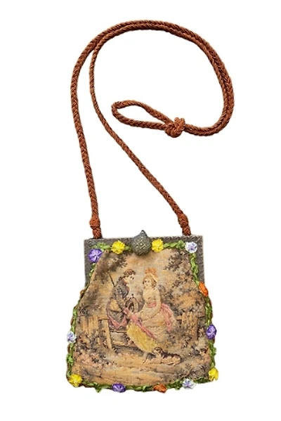 1980s Vintage Victorian Tapestry Long Strap Bag Selected by BusyLady Baca & The Goods