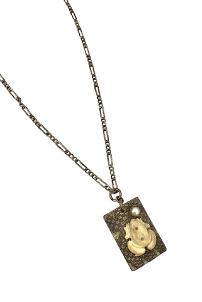 1990s Vintage Art-To-Wear Frog Necklace Selected by BusyLady Baca & The Goods