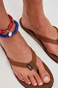 Rainbow Narrow Strap Flip Flops