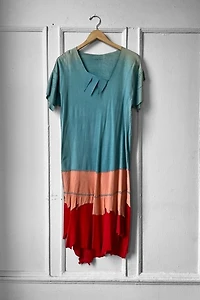 70’s Boho Suede Colorblock Dress Selected by MARMALADE