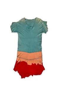 70’s Boho Suede Colorblock Dress Selected by MARMALADE