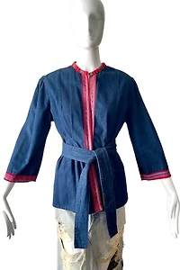 70’s Embellished Denim Wrap Jacket Selected by MARMALADE