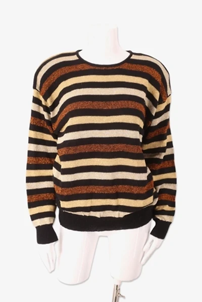 1980s Metallic Lurex Striped Sweater Selected By Ritual Vintage