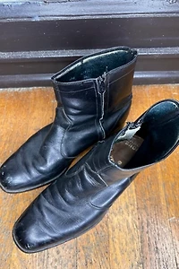 1960s Black Leather Chelsea Boots Selected by Cherry
