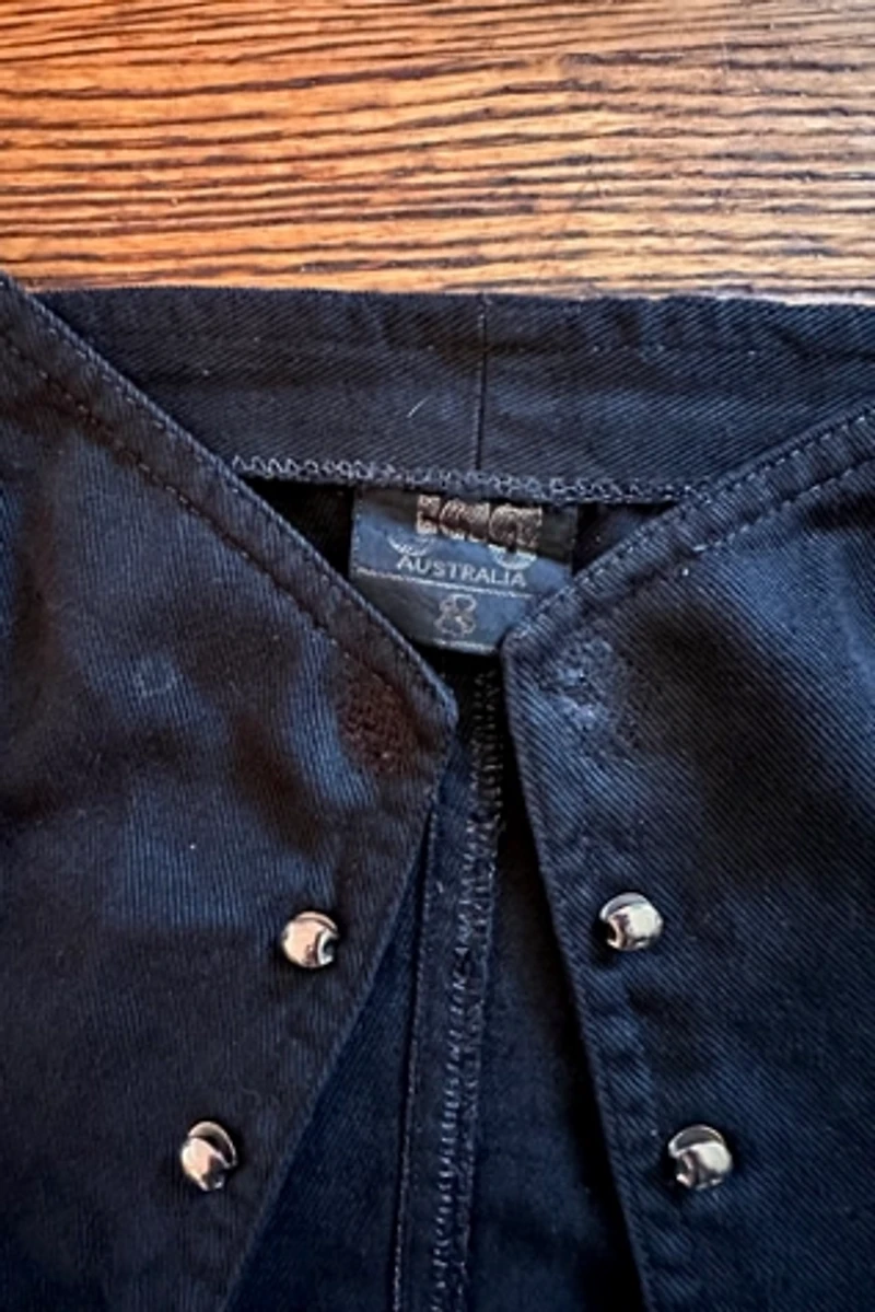 1990s JAG Lace Up Denim Top Selected by Cherry
