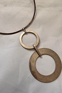 Mid Century Silver Choker with Lunar Pendant Selected by Cherry
