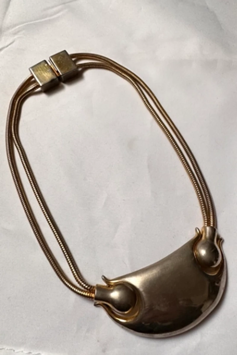 Abstract Mixed Metal Necklace Selected by Cherry