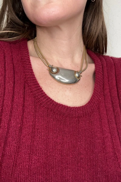 Abstract Mixed Metal Necklace Selected by Cherry