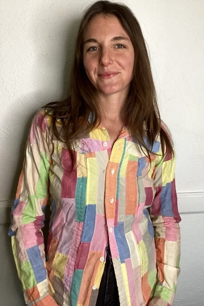 1970s Patchwork Madras Cotton Western Shirt Selected by Cherry