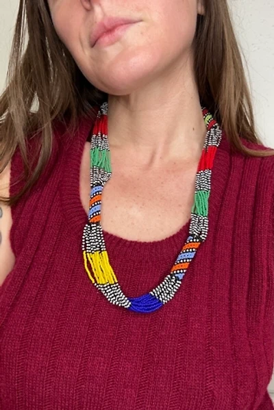 1970s Multi-Colored Beaded Necklace Selected by Cherry