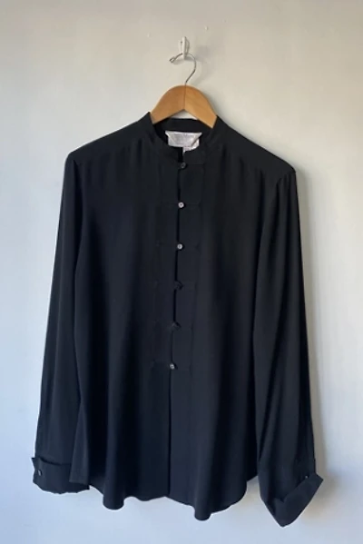 Vintage Max Mara Black Silk Blouse Selected by The Curatorial Dept.