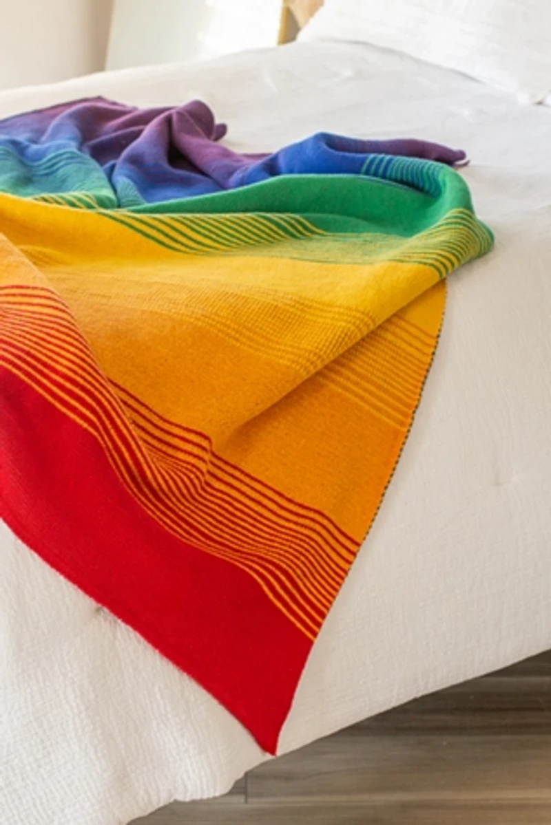 Seek & Swoon Rainbow Throw Blanket