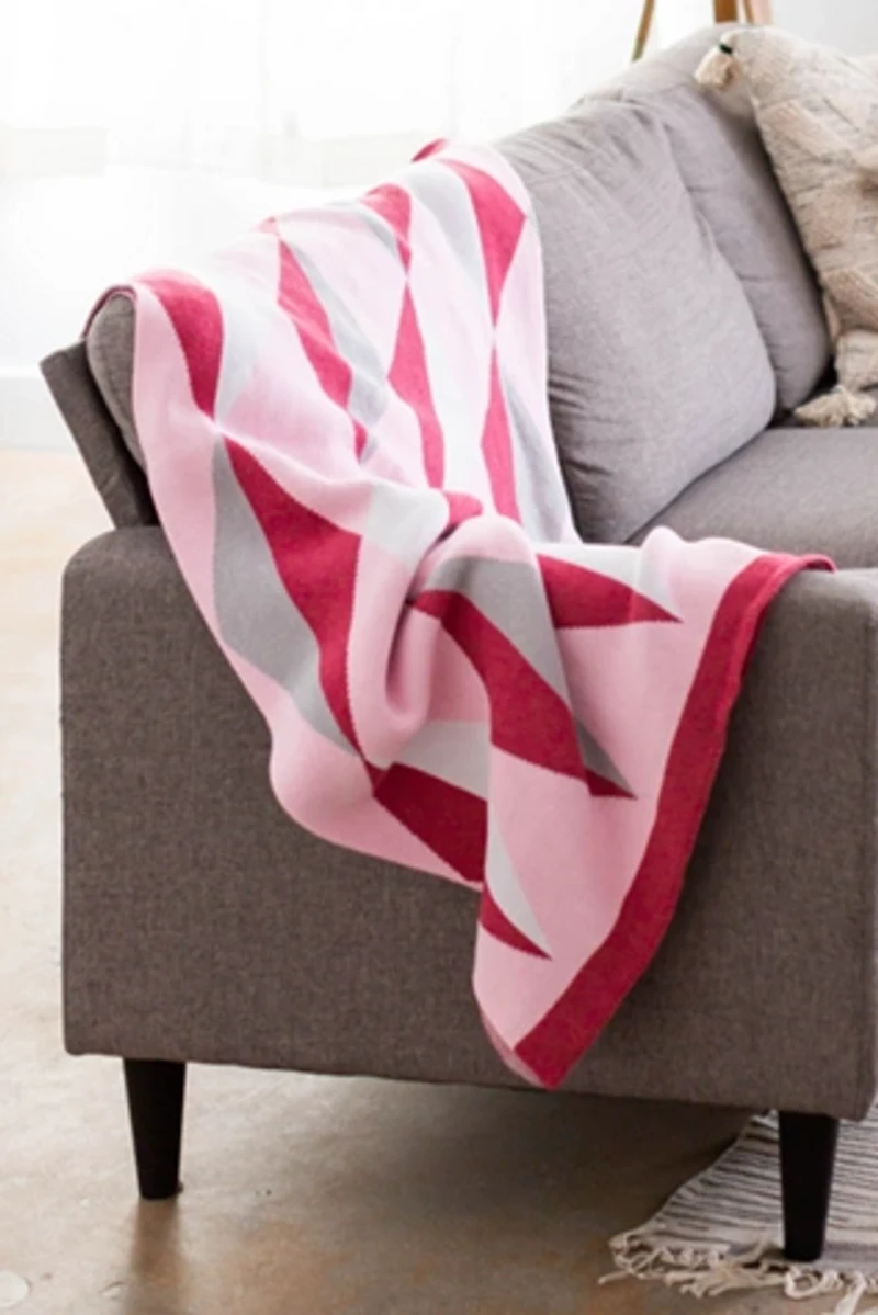 Seek & Swoon Pink Hope Throw Blanket