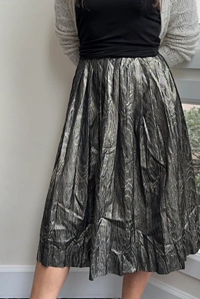 Vintage Gold Wood Grain Lame Skirt Selected by KA.TL.AK