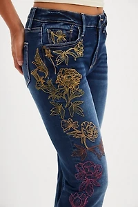 Driftwood Wyatt Embroidered Flare Jeans