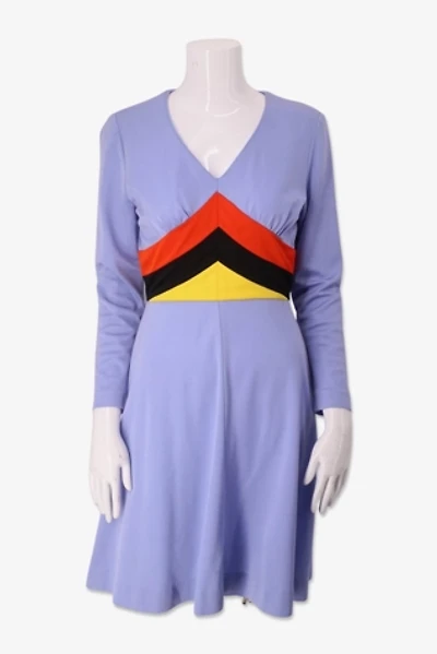1960s Lavender Color Block Short Dress Selected By Ritual Vintage
