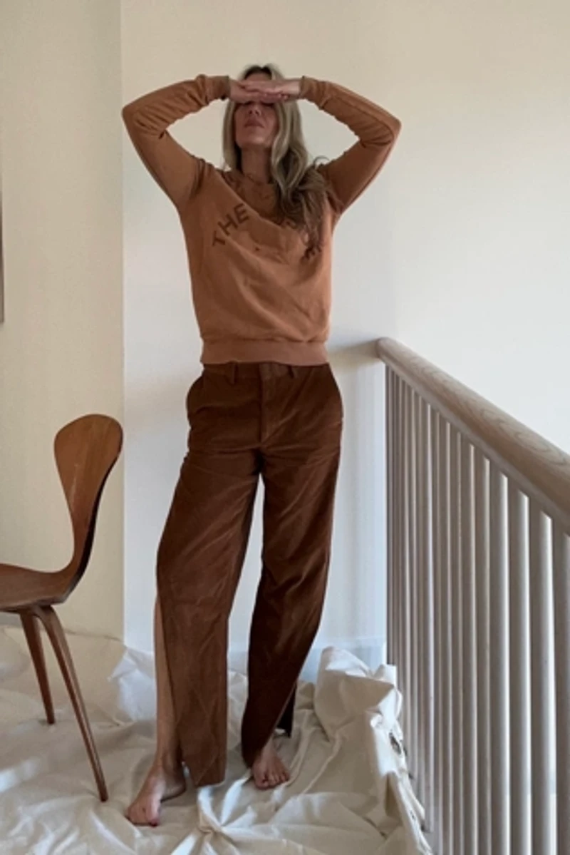 KA.TL.AK Restructured Brown Corduroy Pants