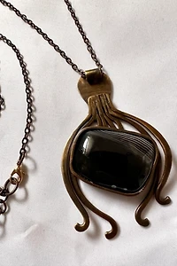 1950s Abstract Modernist Necklace with Stone Selected by Cherry