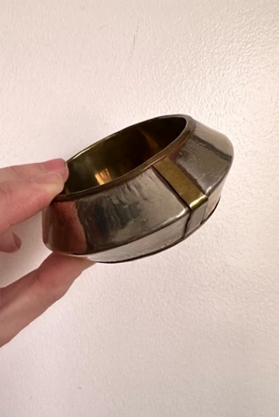 1980s Brass and Metal Flying Saucer Cuff Selected by Cherry