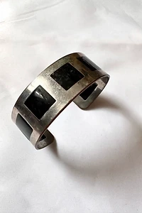 1970s Modernist Checkered Cuff Selected by Cherry