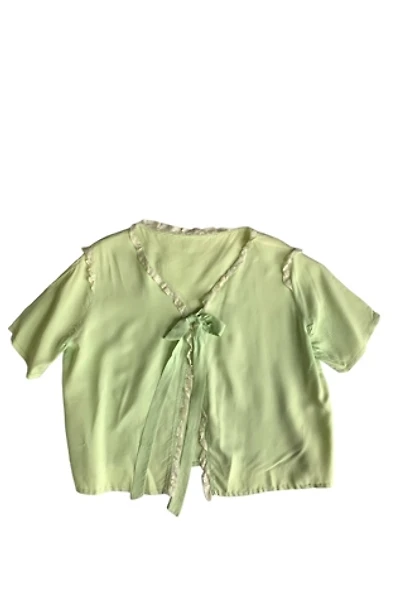 Vintage 1940s Tie Front Bed Jacket Selected by SharpLilTeeth