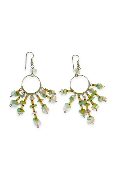 Vintage Silver and Gemstone Chandelier Earrings Selected by MARMALADE