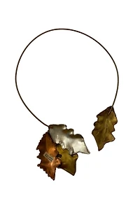 1980s Brass & Copper Leaf Cuff Necklace Selected by BusyLady Baca & The Goods