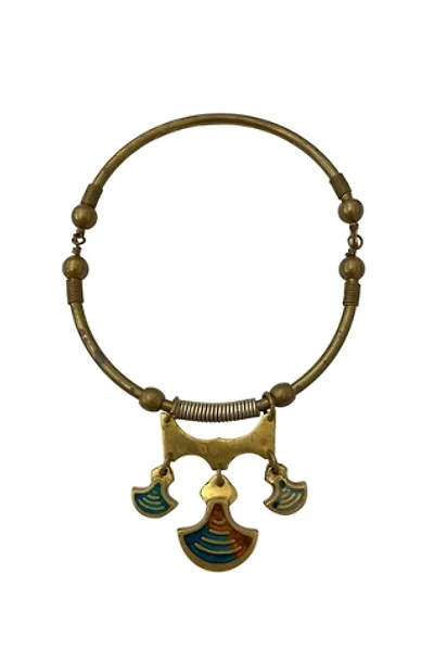 1970s Vintage Hand Crafted Brass Choker Necklace Selected by BusyLady Baca & The Goods