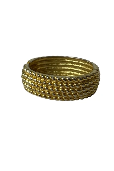 Vintage Gold Cuff Bracelet Selected By Ankh By Racquel Vintage