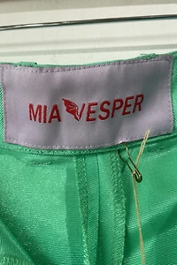 Mia Vesper Shiny Green Trousers Selected by The Curatorial Dept.