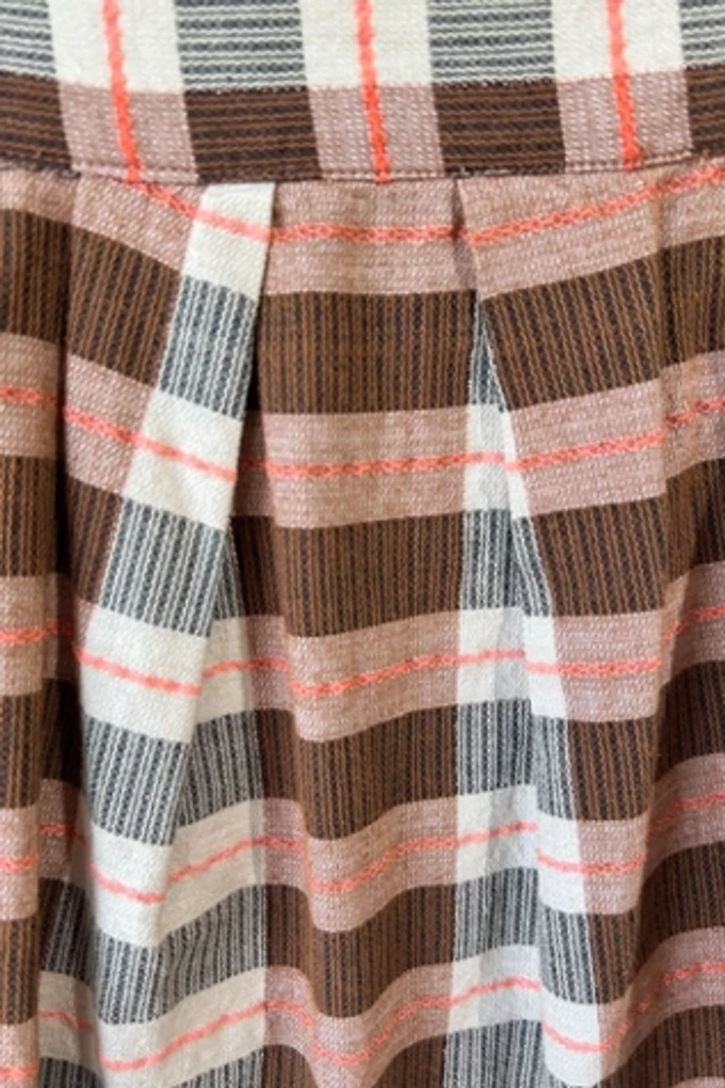Ace & Jig Pink & Brown Striped Skirt Selected by The Curatorial Dept.