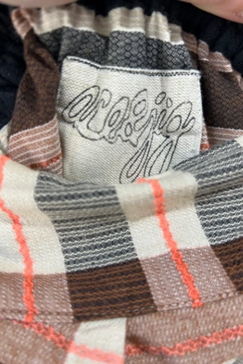 Ace & Jig Pink & Brown Striped Skirt Selected by The Curatorial Dept.