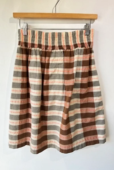 Ace & Jig Pink & Brown Striped Skirt Selected by The Curatorial Dept.