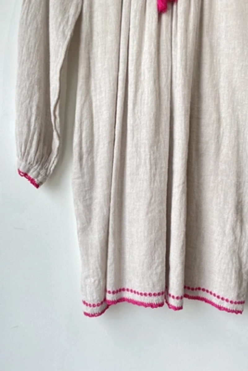 Ulla Johnson Raw Silk Embroidered Dress Selected by The Curatorial Dept.